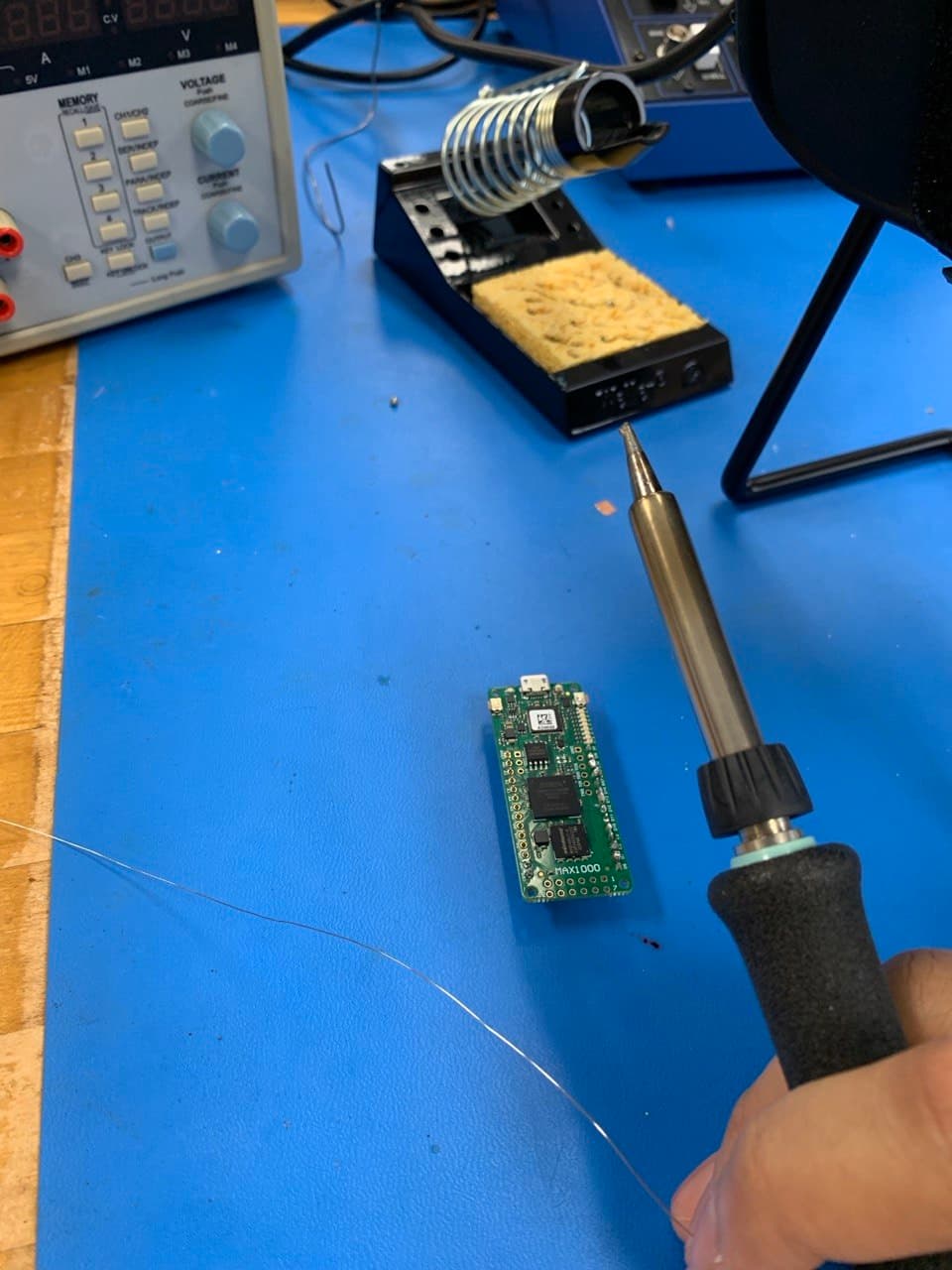 Soldering headers onto FPGAs